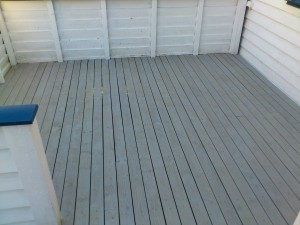 Ferdig beiset terrasse