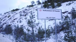 Varselskilt på Fauske